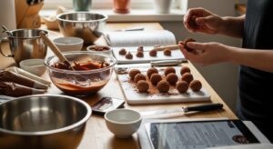 Vom Kakao zur Trüffelpraline: Warum Schokoladentrüffel ein perfektes Lernprojekt für Hobbyköche sind [Bildinhalt mit KI erstellt]
